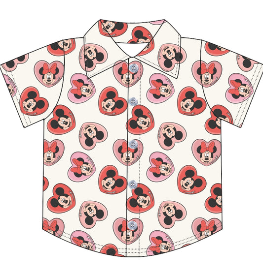 MICKEY & MINNIE / BOYS & MENS SHIRT