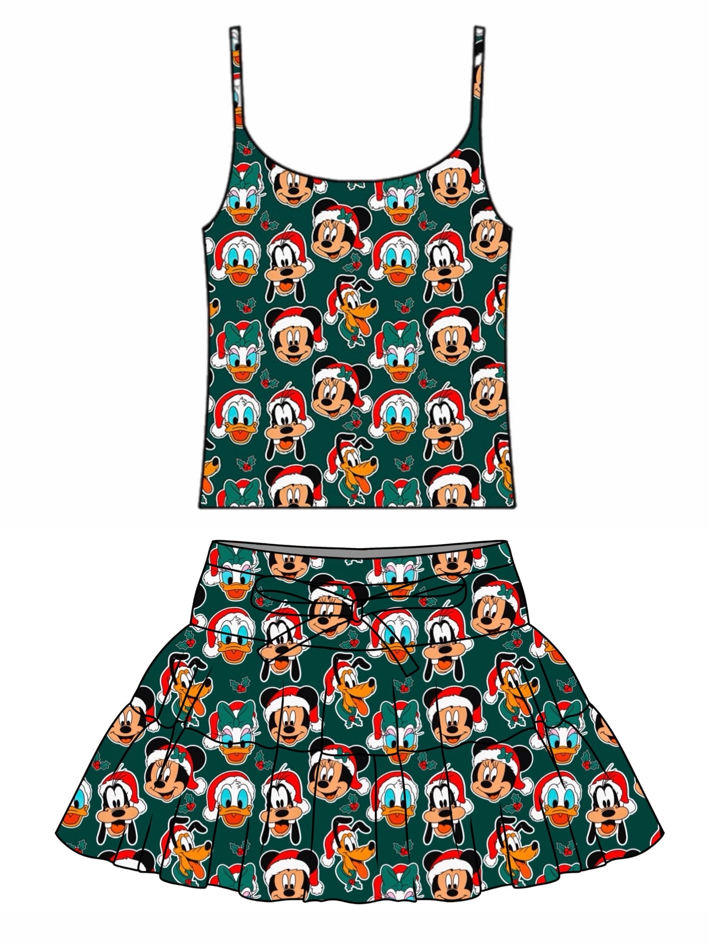 FESTIVE FAB 6 / WOMENS TULLE SKIRT & TANK