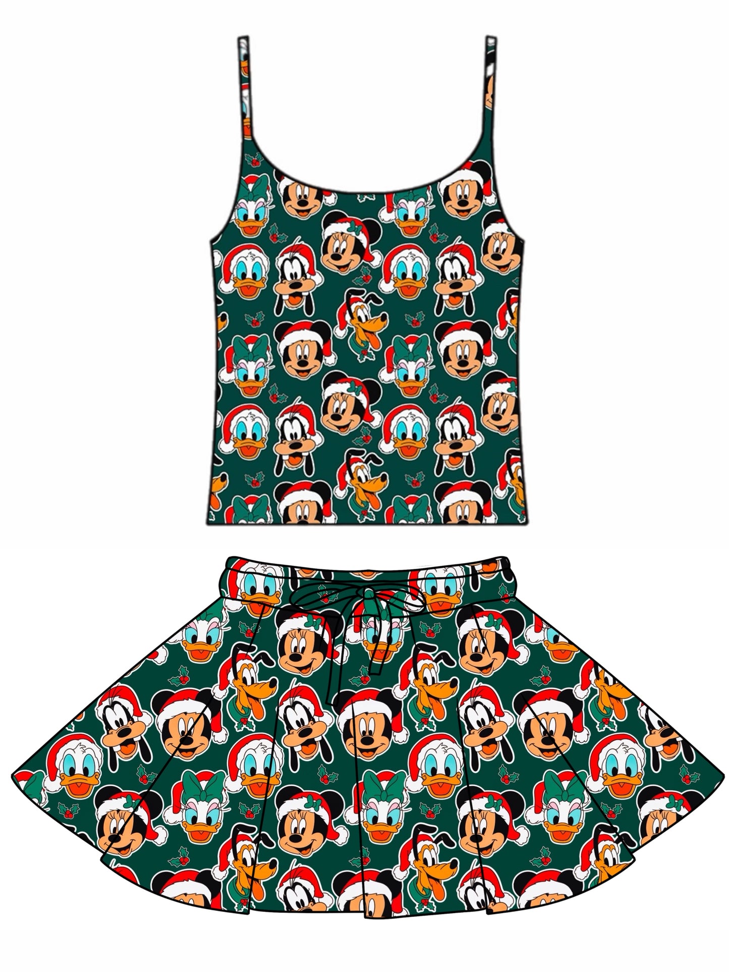 FESTIVE FAB 6 / WOMENS COTTON SKIRT & TANK