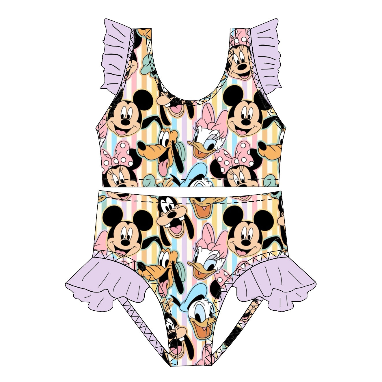 PASTEL FAB 6 / RUFFLE SWIM