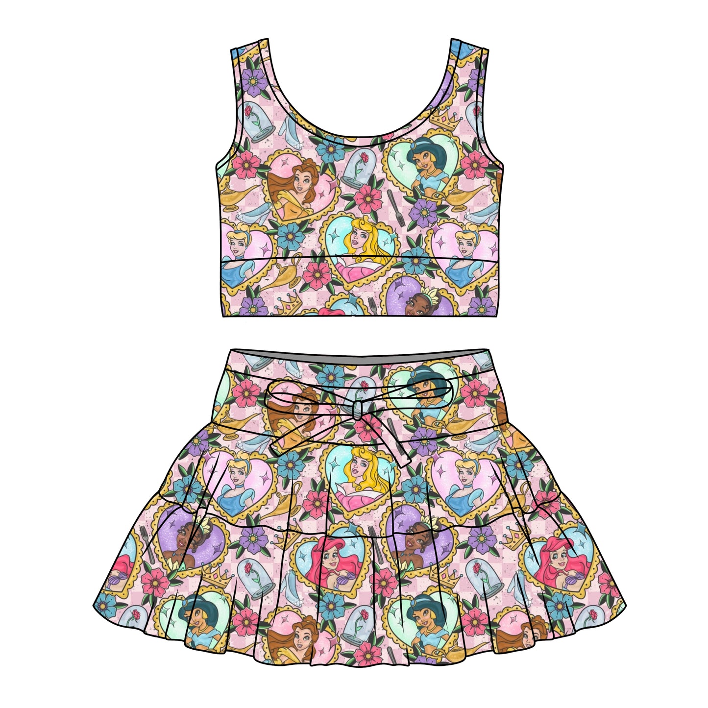 TATTOO PRINCESS GIRLS TULLE SET