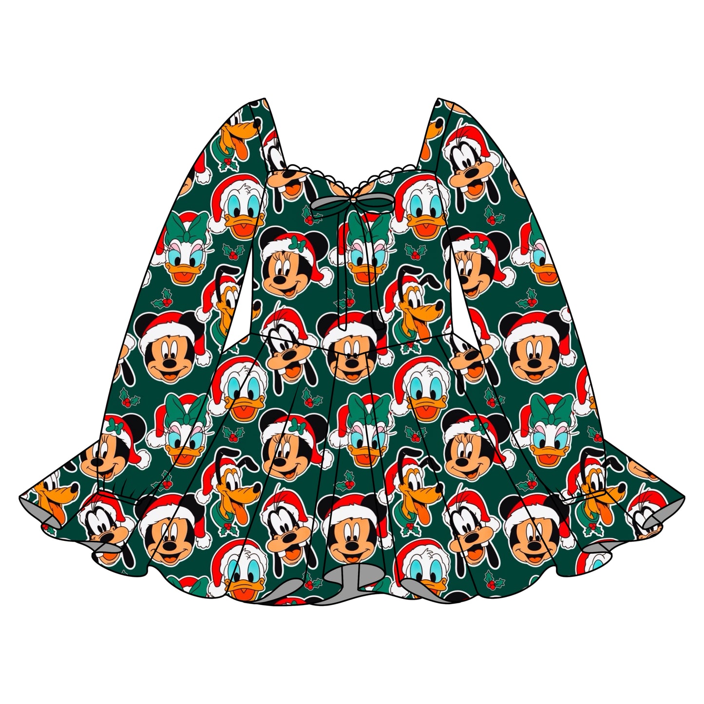 FESTIVE FAB 6 / LONG SLEEVE DRESS
