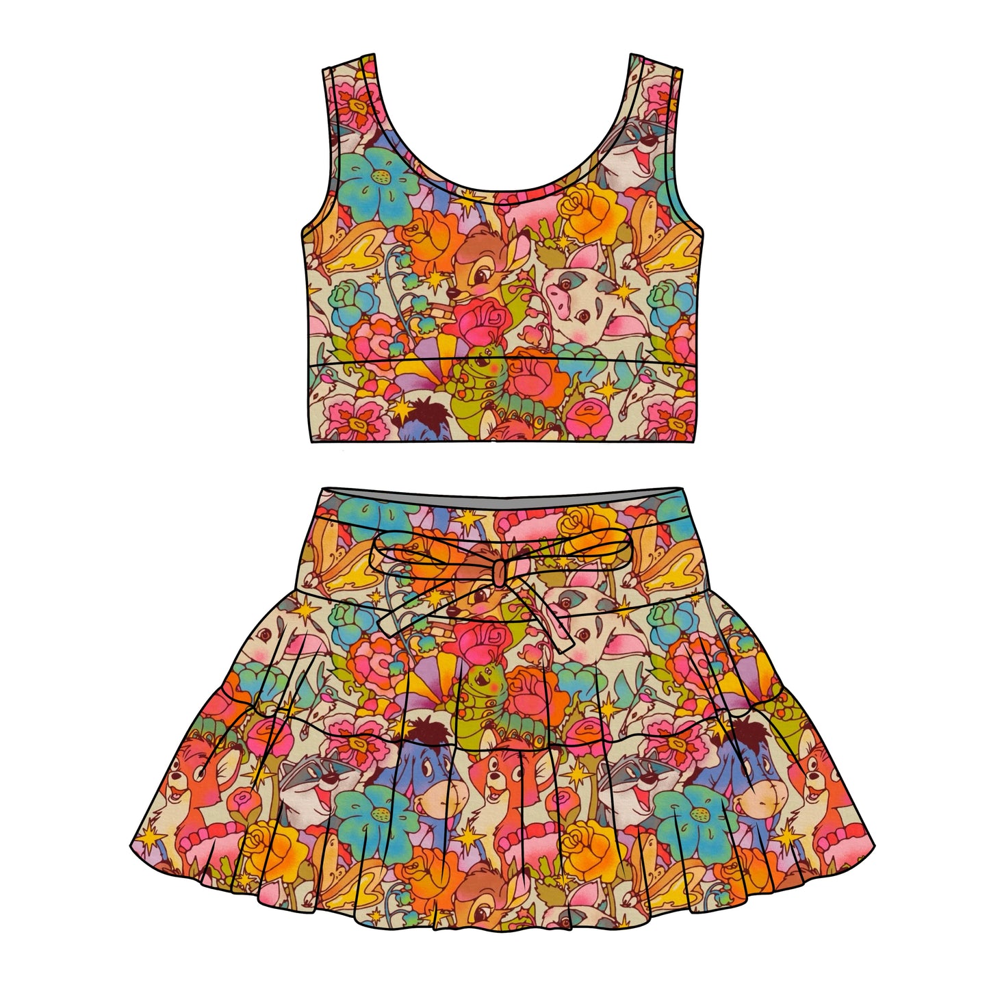 ANIMAL FRIENDS GIRLS TULLE SET