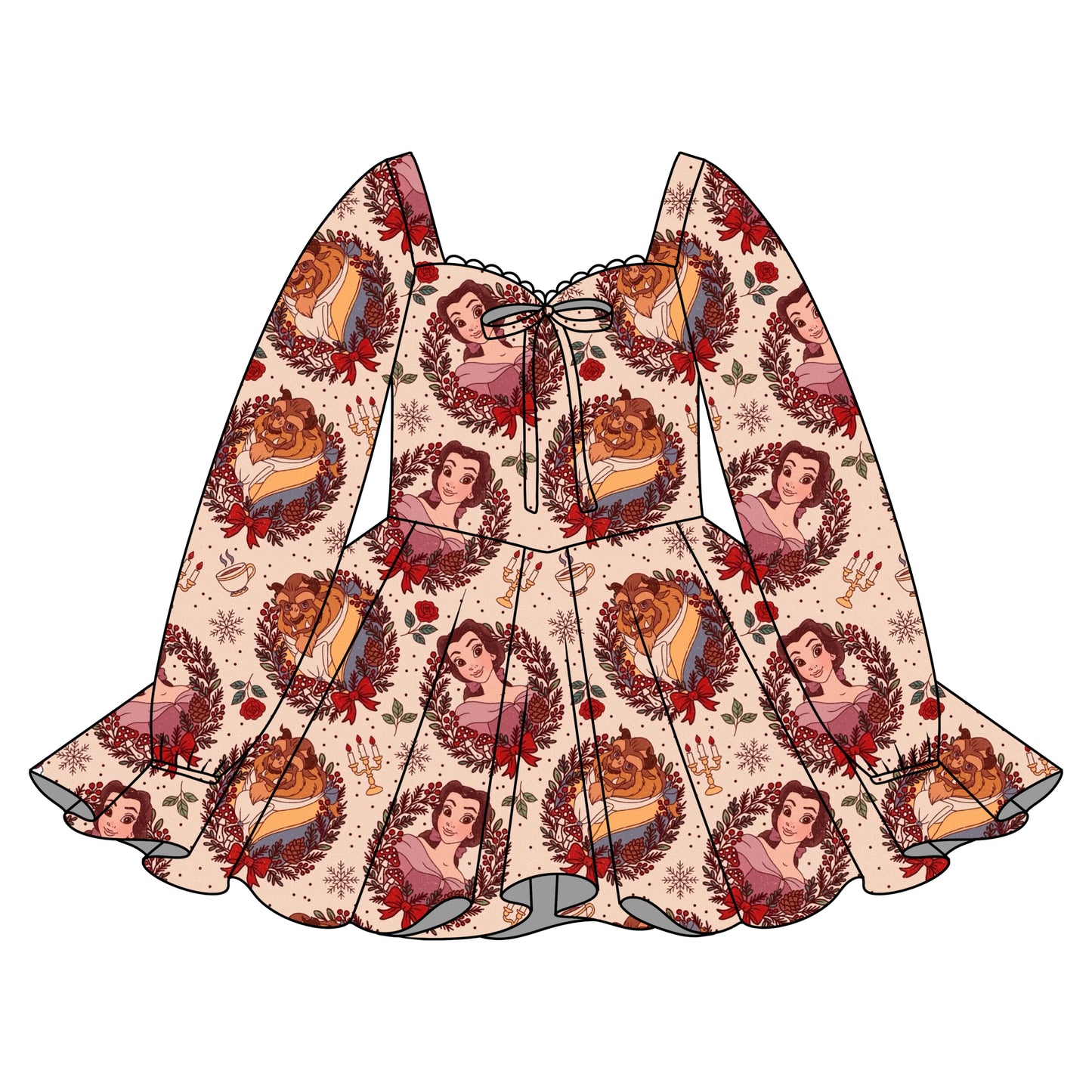 BEAUTY & THE BEAST / LONG SLEEVE DRESS