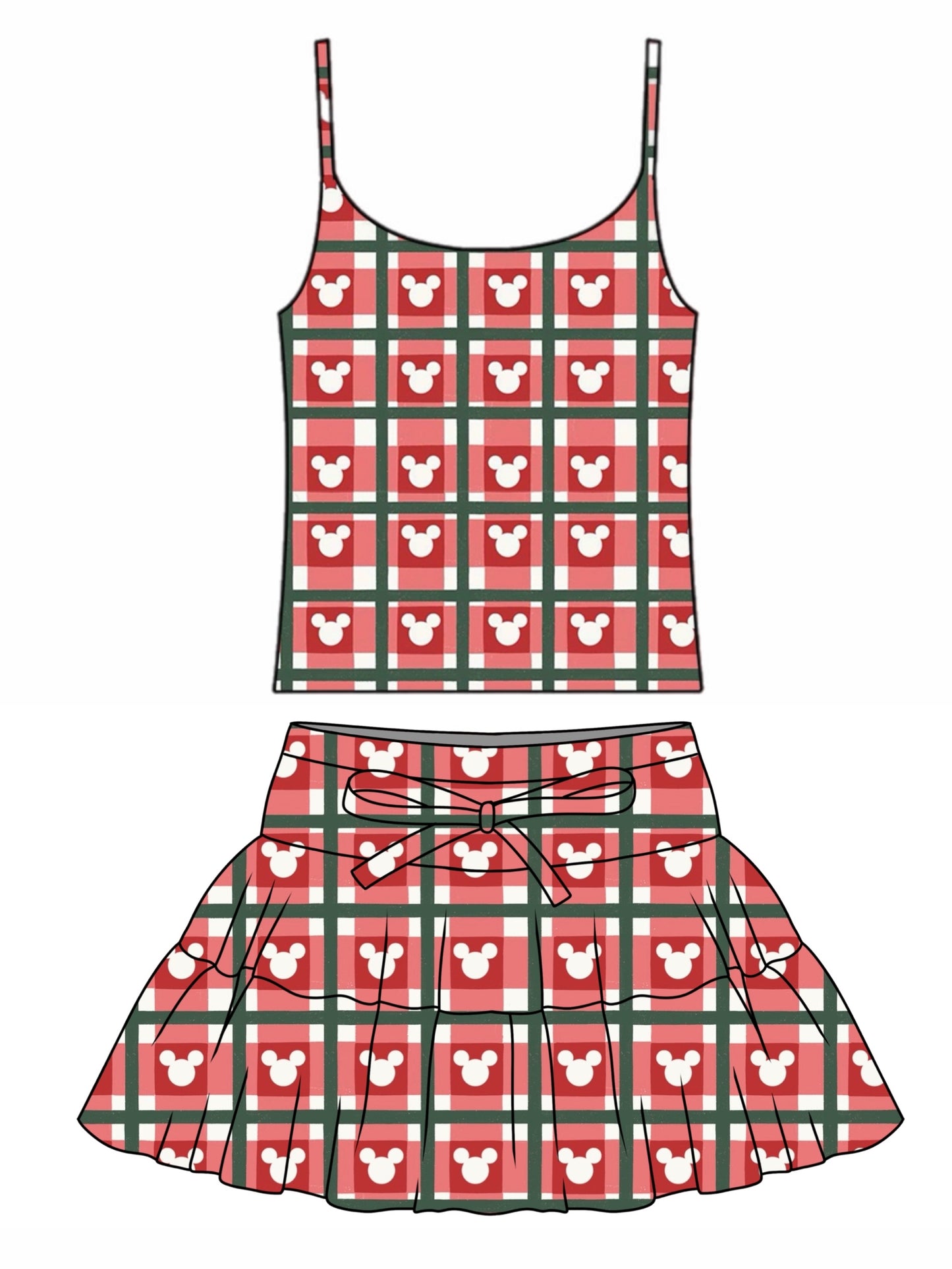 CHRISTMAS PLAID / WOMENS TULLE SKIRT & TANK PROMO PRICE
