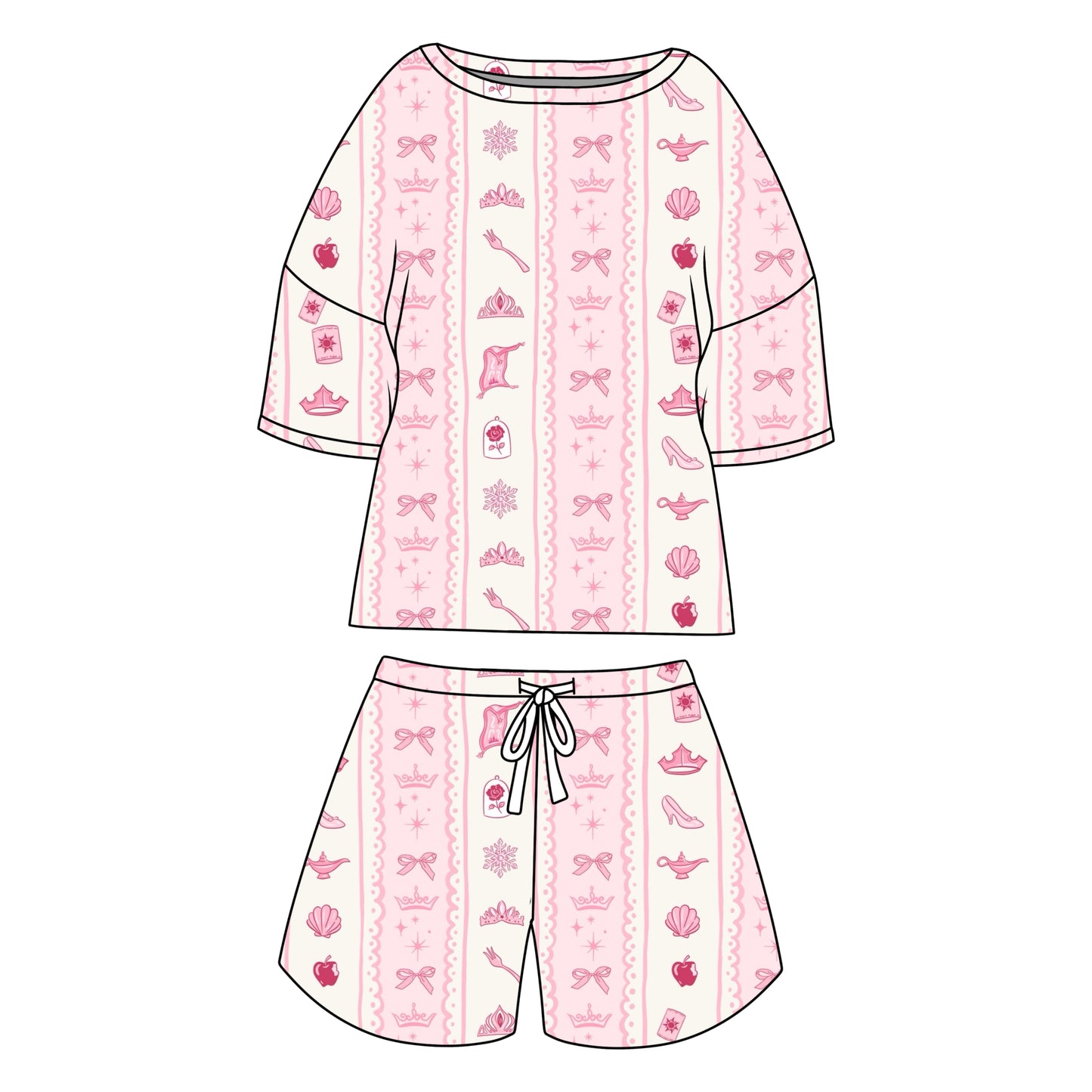 STRIPED PRINCESS ICONS WAFFLE SET