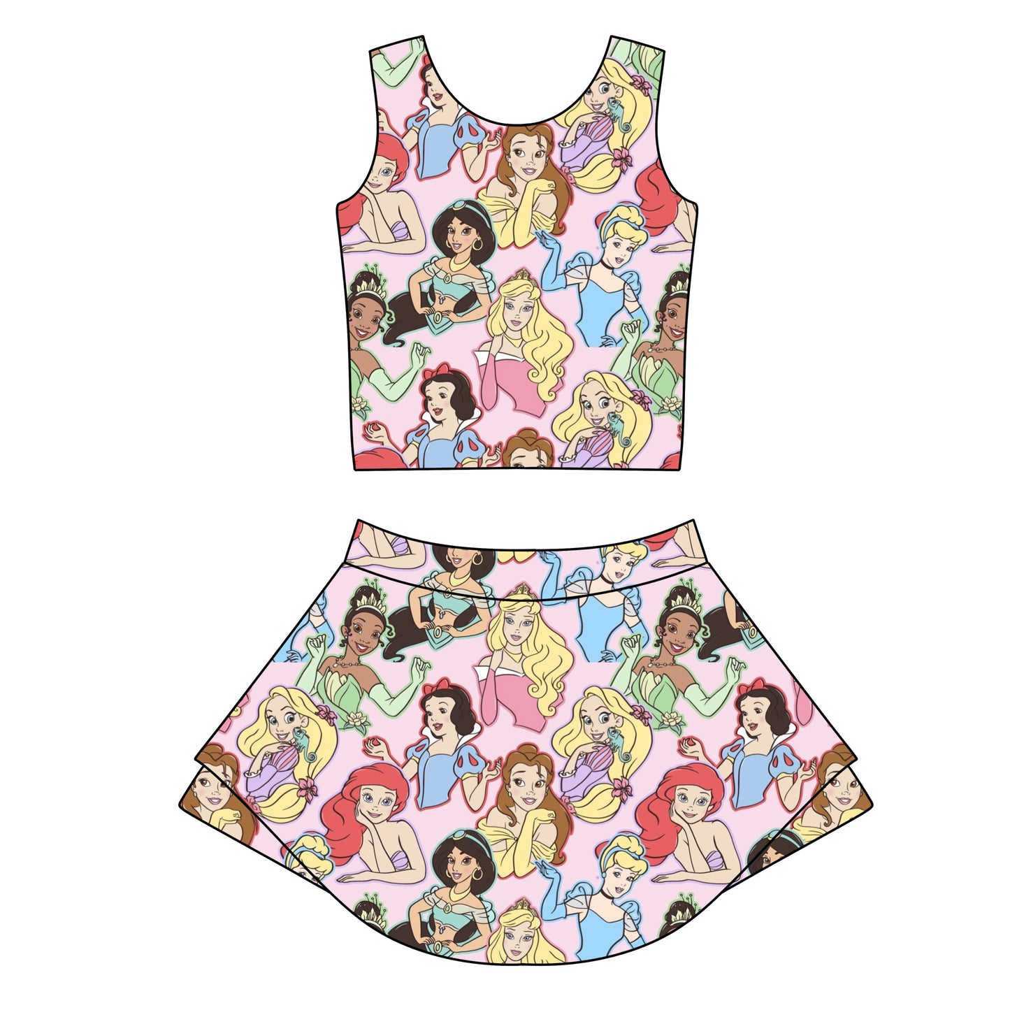 PRINCESSES GIRLS ATHLETIC SET