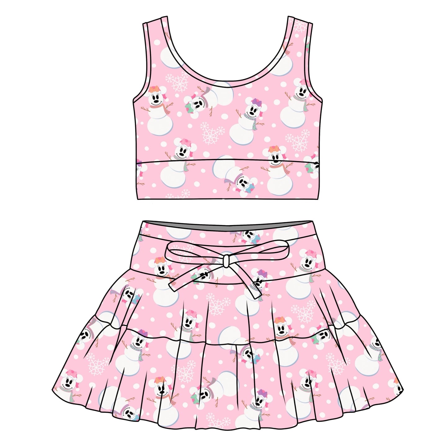 PINK SNOWMAN / GIRLS TULLE SET
