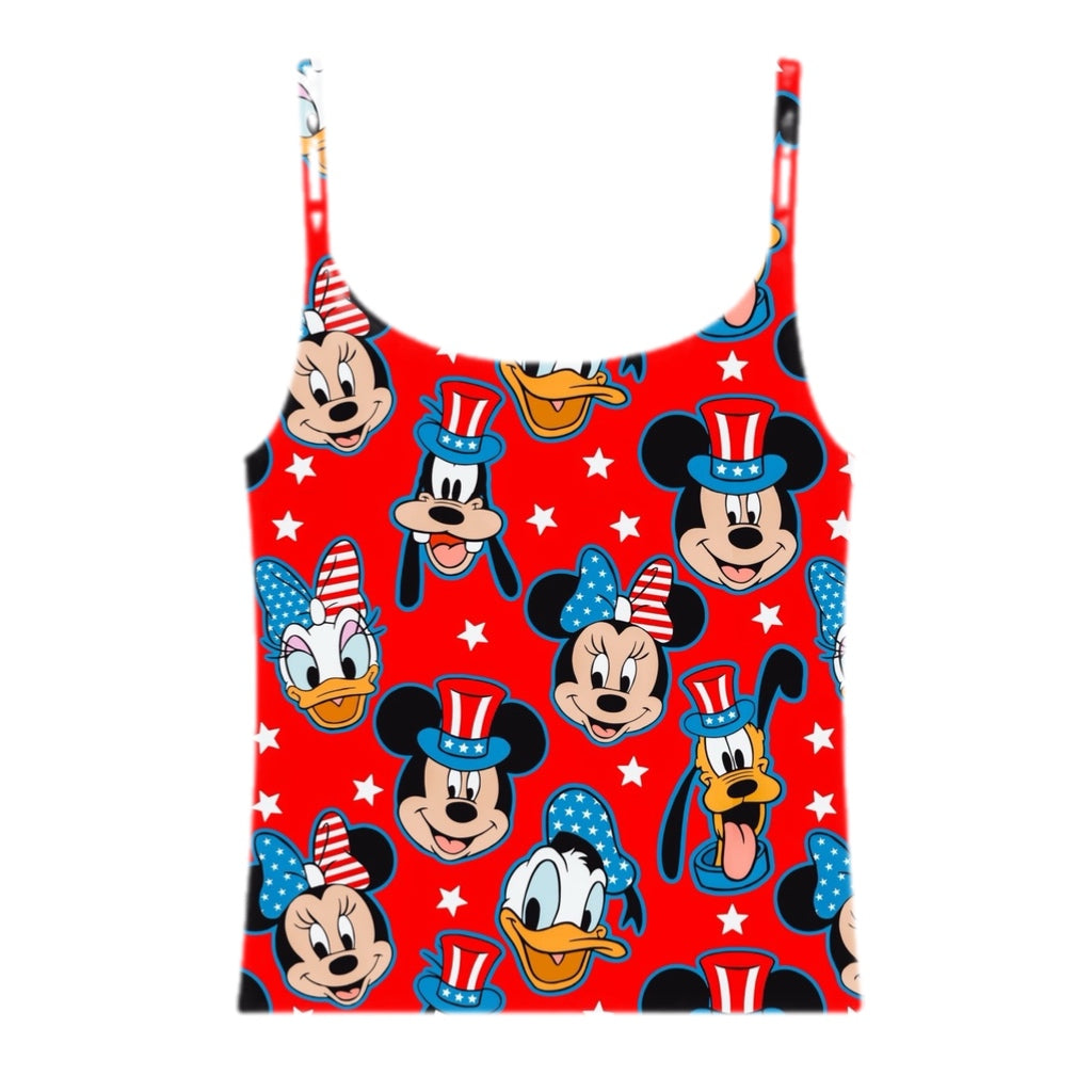 USA BESTIES / WOMEN'S TANK - RED
