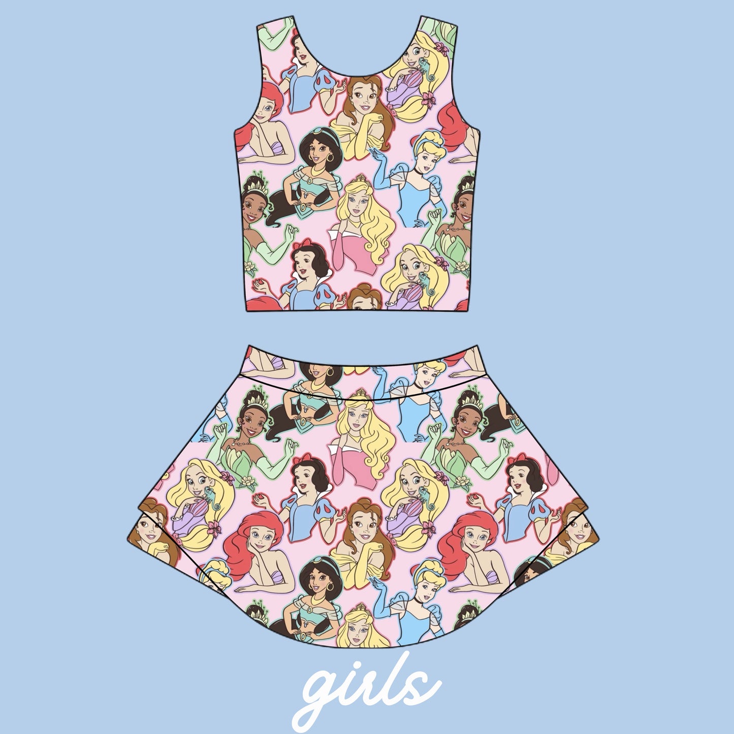 PRINCESSES GIRLS ATHLETIC SET