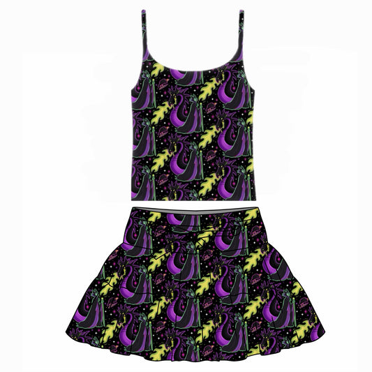 MALEFICENT / WOMENS TULLE SKIRT & TANK
