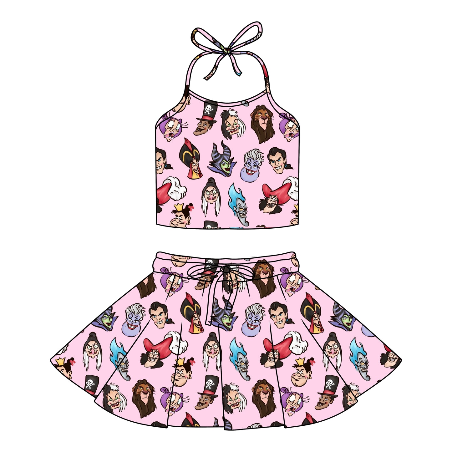 PINK VILLAINS / HALTER SET