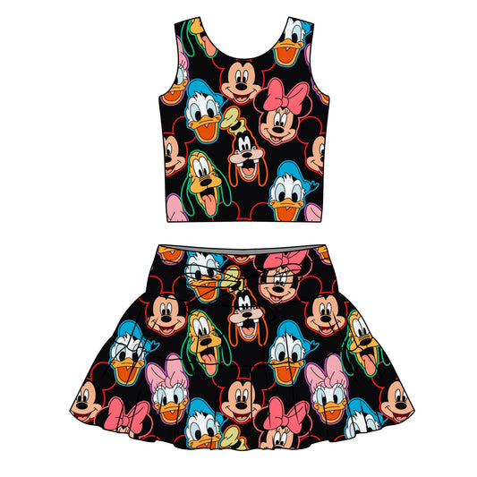 BLACK FAB 6 / WOMENS TULLE SKIRT & TOP