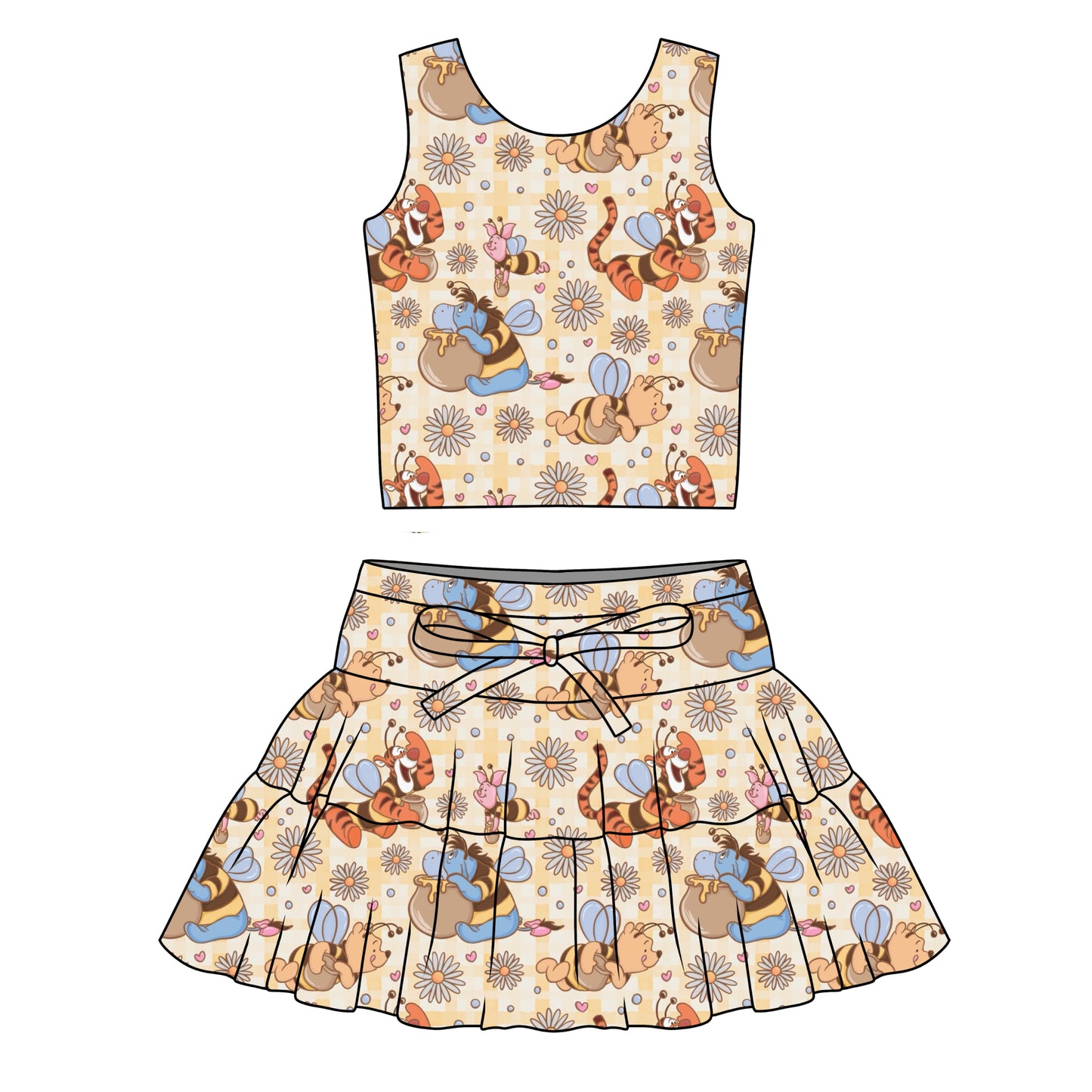 POOH BUMBLE BEE WOMENS TULLE SKIRT & TOP