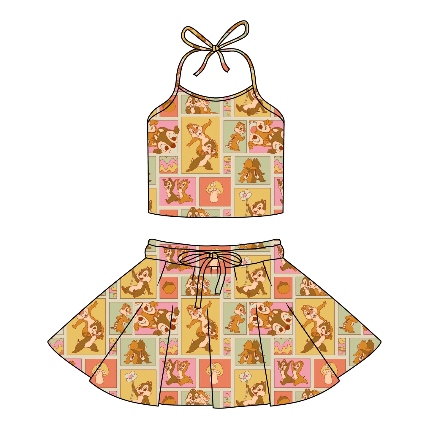 CHIP & DALE HALTER SET