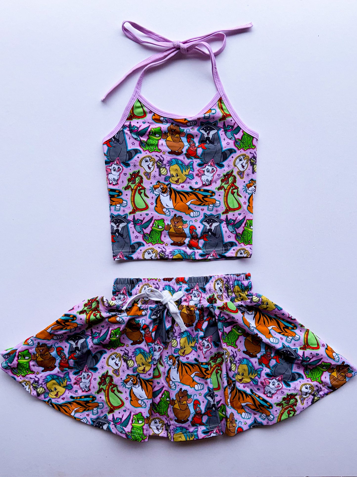 PINK SIDEKICKS / HALTER SET