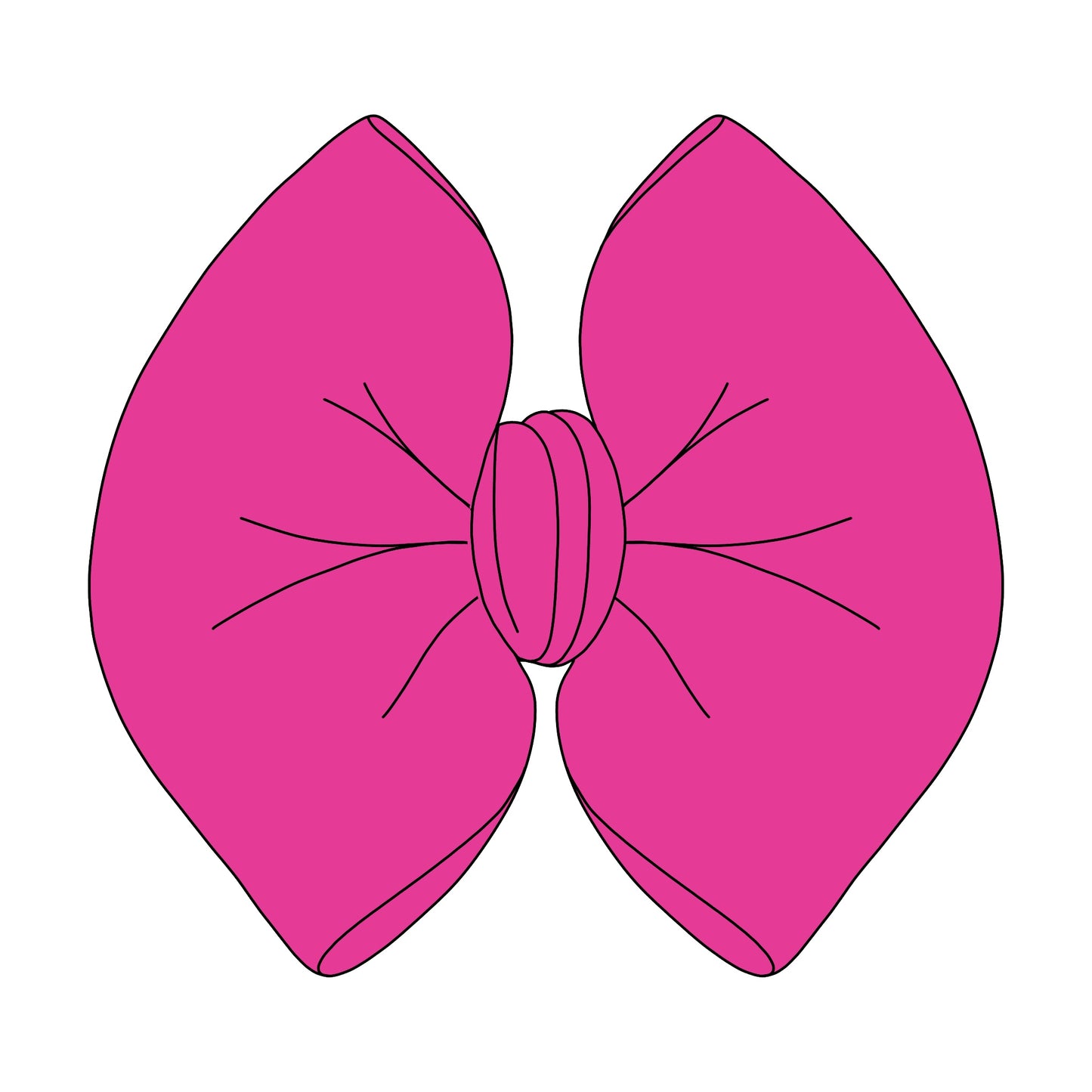 HOT PINK SOLID BOW