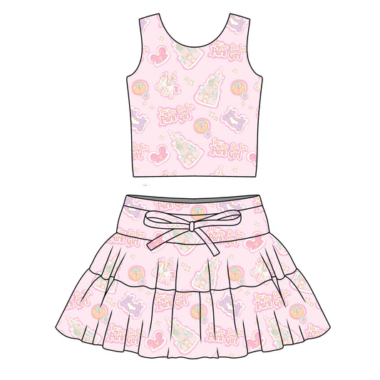 PARK GIRL WOMENS TULLE SKIRT & TOP