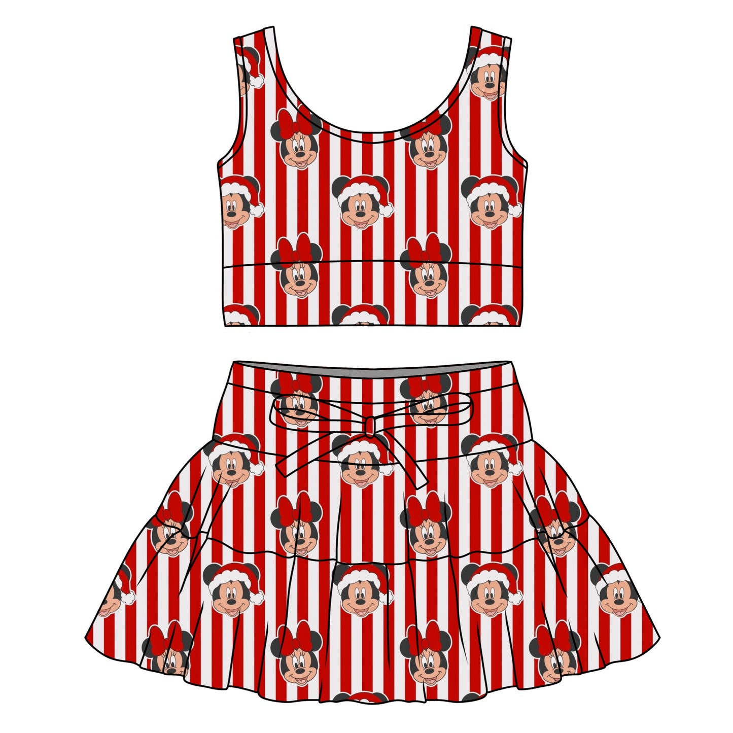 CHRISTMAS STRIPES / GIRLS TULLE SET