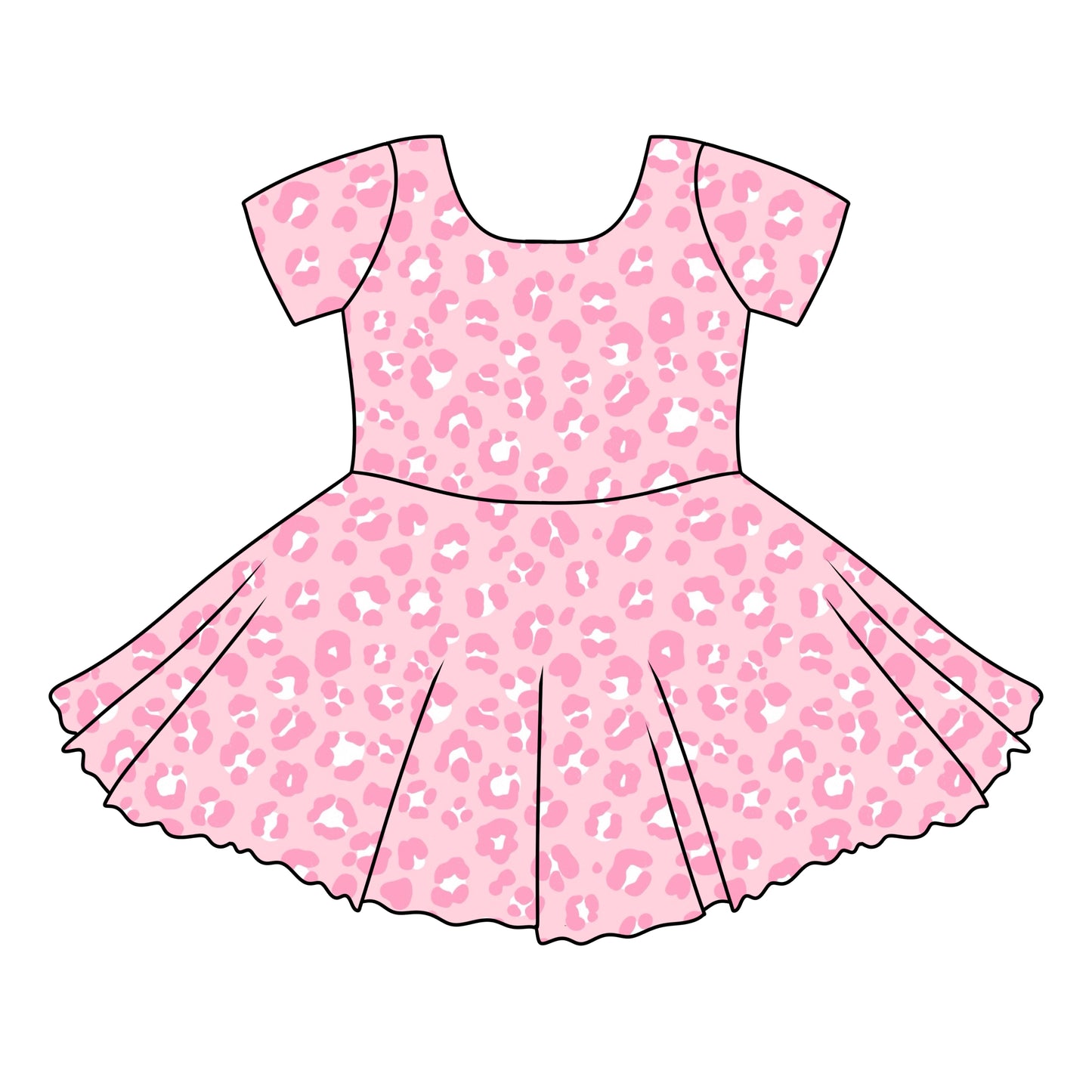 PINK LEOPARD / TWIRL DRESS