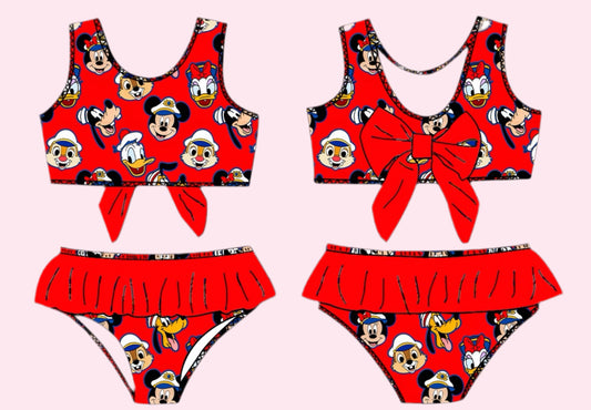RED CRUISE / BOW SWIM SUIT