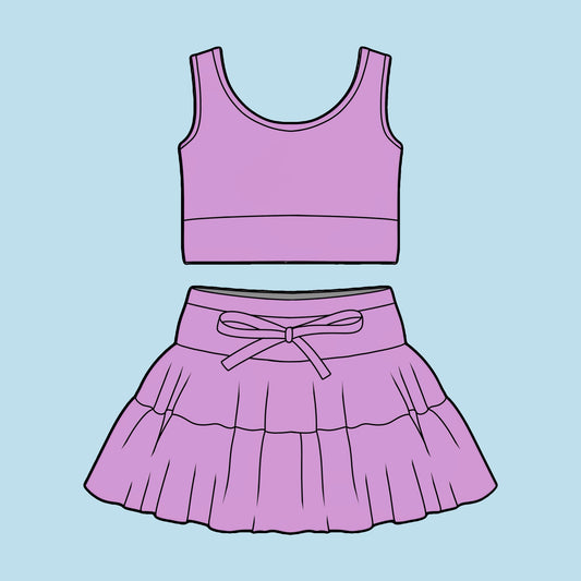 PURPLE GIRLS TULLE SET