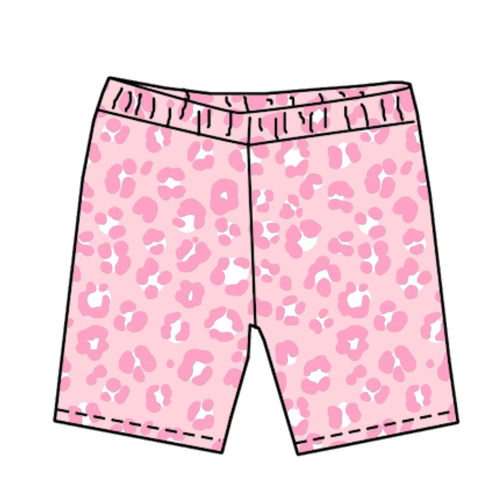 PINK LEOPARD / BIKER SHORTS
