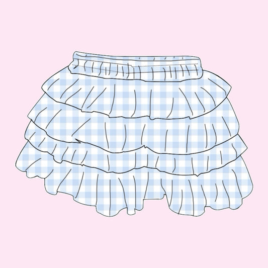 GINGHAM / RUFFLE SKIRT