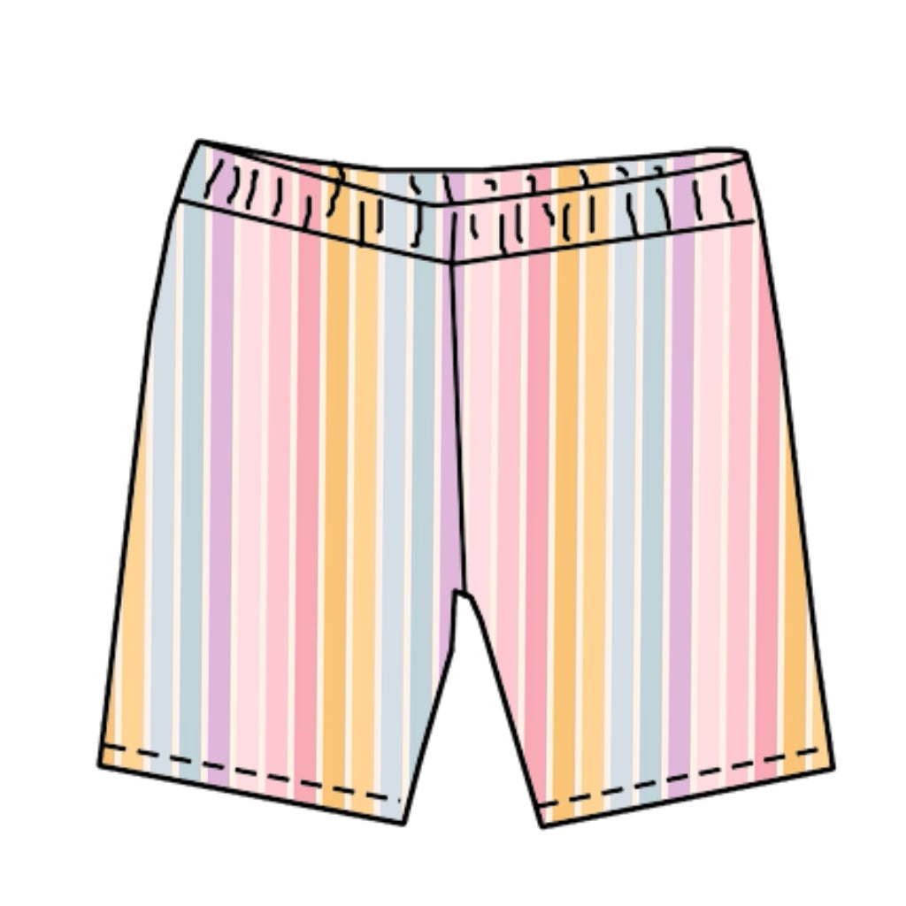 STRIPES / BIKER SHORTS