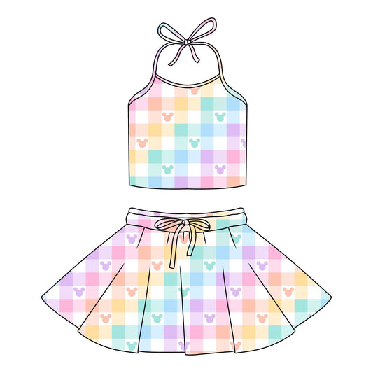GINGHAM HALTER SET