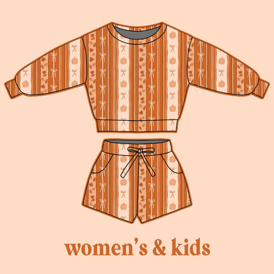 PUMPKIN BOWS LOUNGE SET