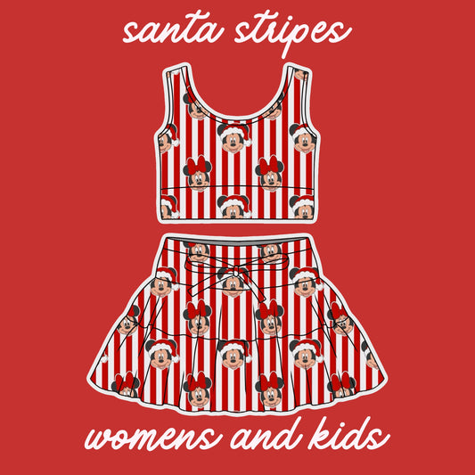SANTA STRIPES / TULLE SET