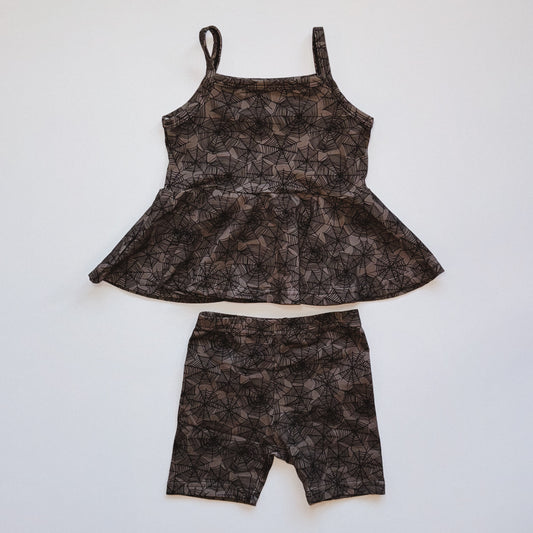SPIDER WEBS / PEPLUM SET