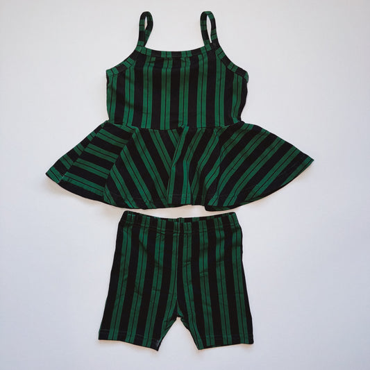 HAUNTED MANSION STRIPES / PEPLUM SET