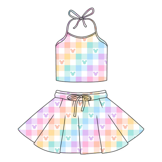 GINGHAM / GIRLS HALTER SET