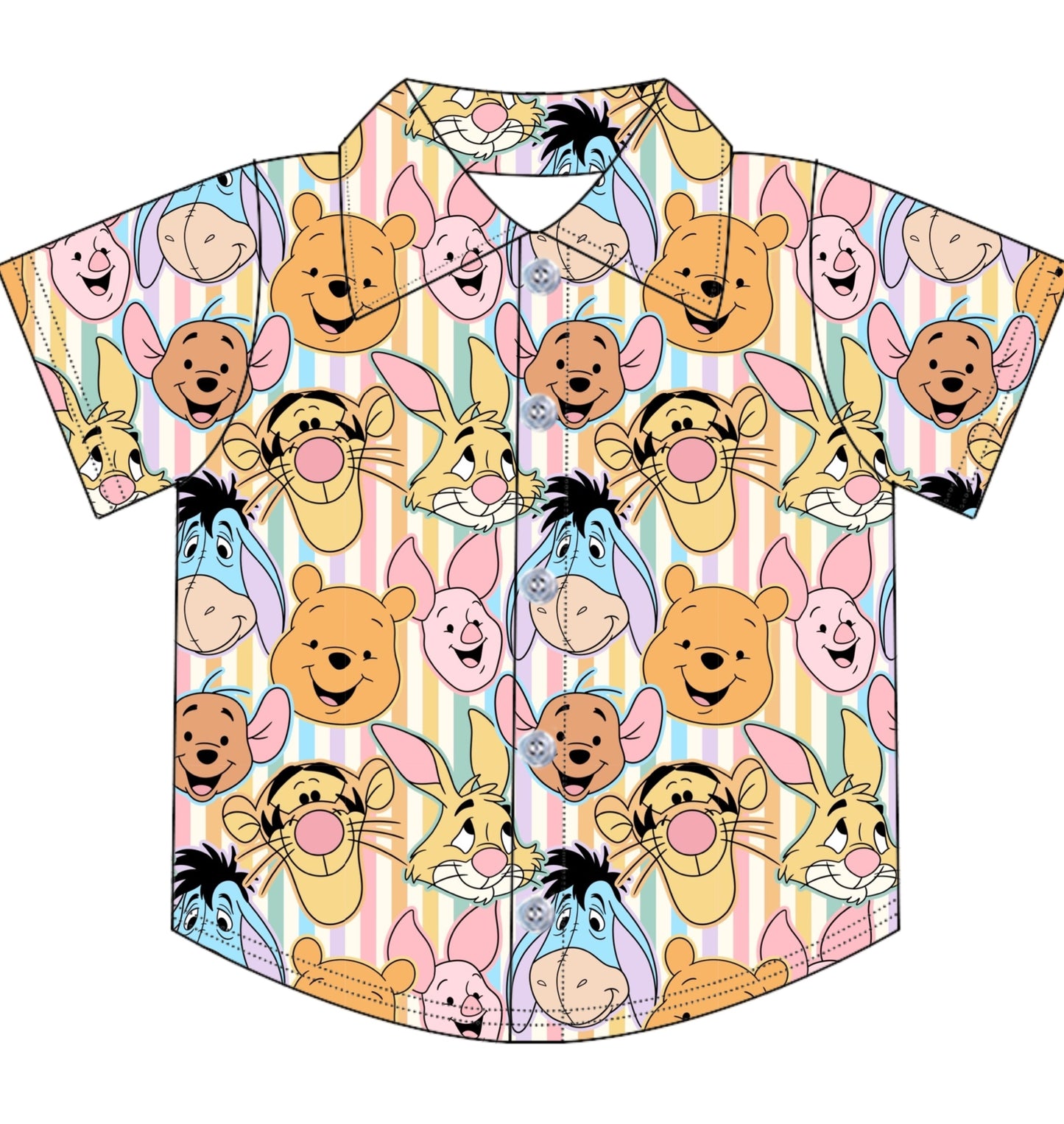POOH & FRIENDS / ATHLETIC MATERIAL BOYS SHIRT