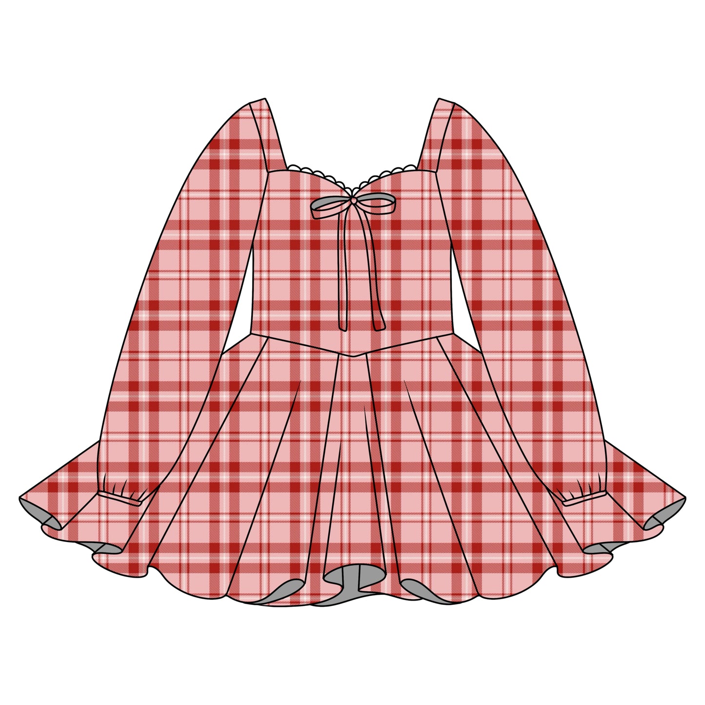 PINK PLAID DRESS