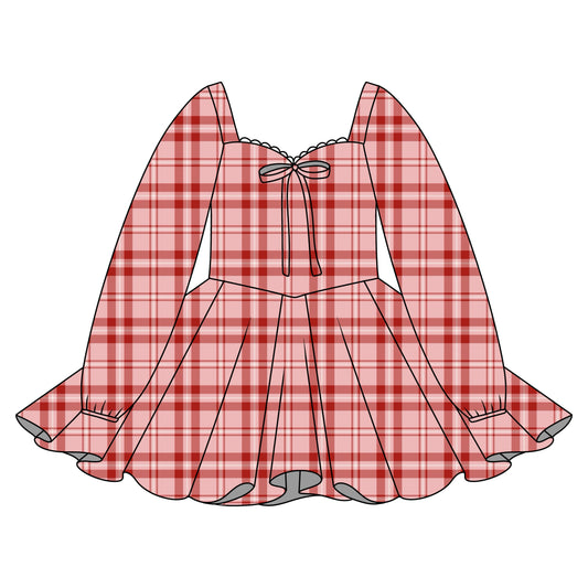 PINK PLAID DRESS