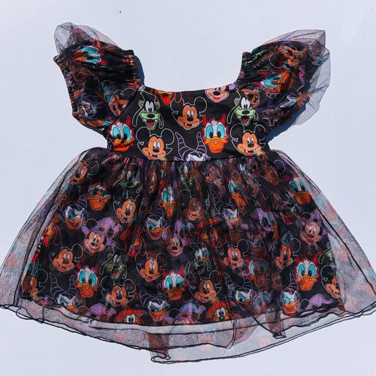 SPOOKY PALS TULLE DRESS SAMPLE SIZE 5Y