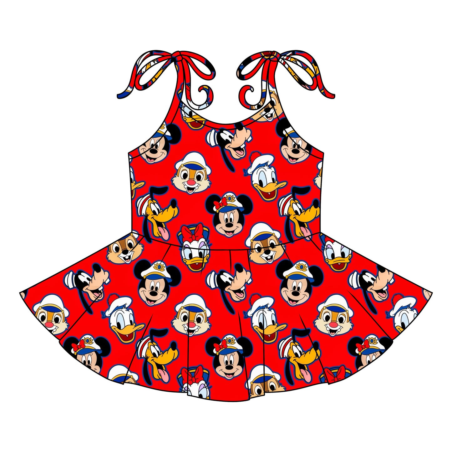 RED CRUISE / TWIRL DRESS