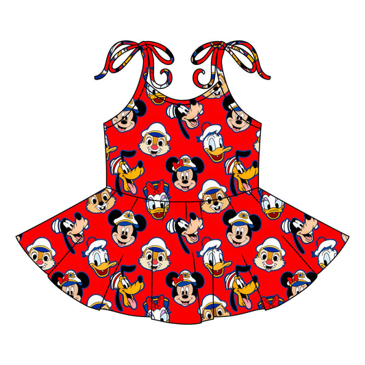 RED CRUISE / TWIRL DRESS