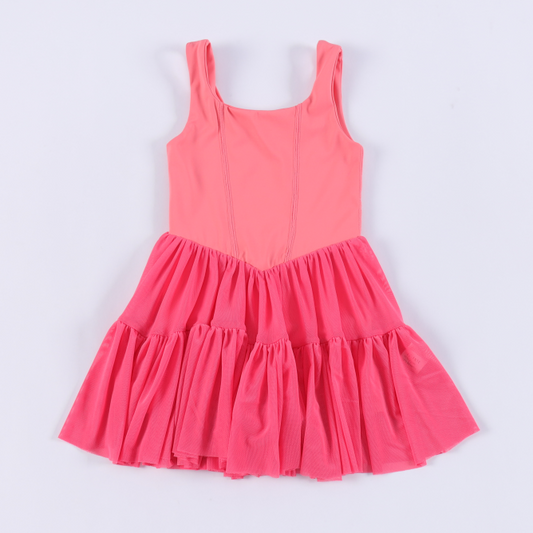 CORAL TULLE ATHLETIC DRESS