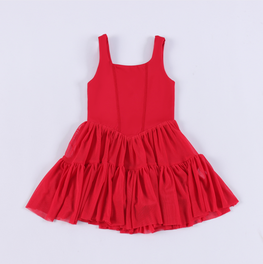 RED TULLE ATHLETIC DRESS